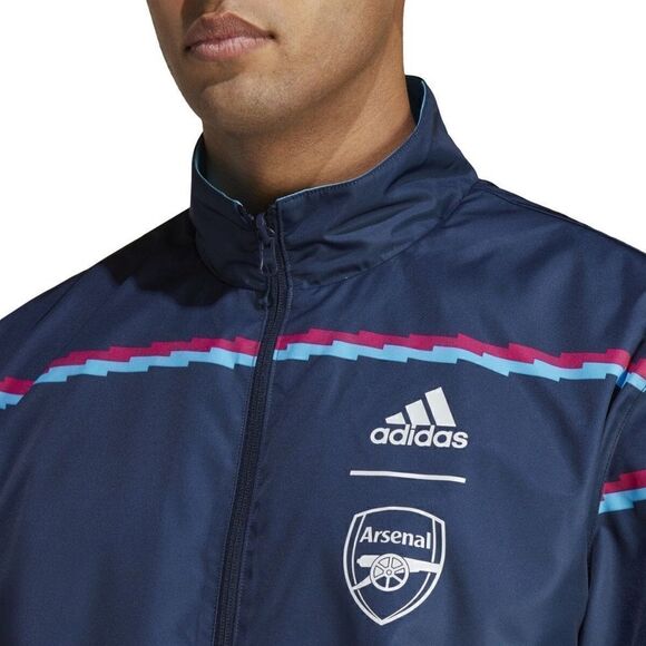 Adidas Arsenal FC Anthem Reversible Jacket Men's S 2 In 1 Skyrus Navy HT7155 New - Picture 10 of 10